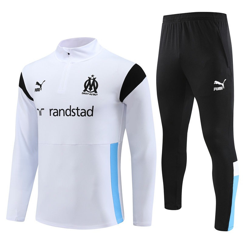 Marseille 23-24 Long Sleeve Training Set 23-24 Kids Long Sleeve Training Set White